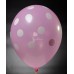 Hot Pink - White Polkadots Printed Balloons